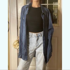 Hollister Unisex Denim Button Down Shirt